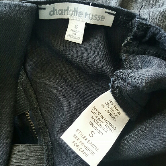 🛍 CHARLOTTE RUSSE Caged zipup crop top - Picture 6 of 6